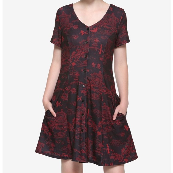 Disney Mulan Button-Front Dress - Picture 1 of 4